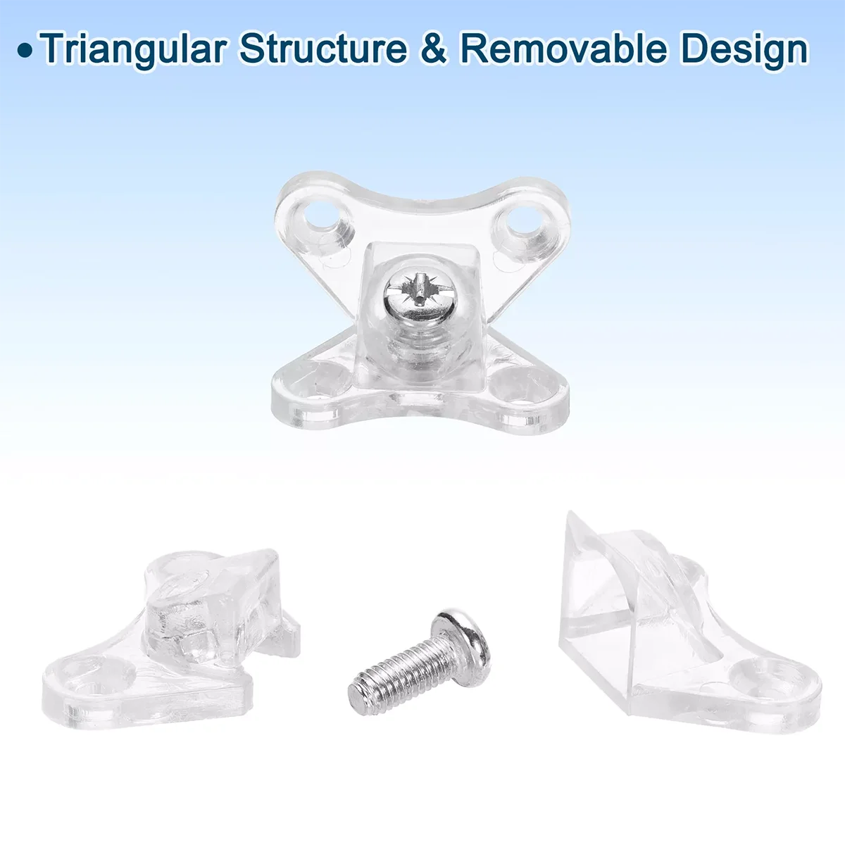 Support d'angle amovible transparent, combinaison de supports papillon, Code de support en forme de L, protection d'angle, Angles droits, 10 pièces